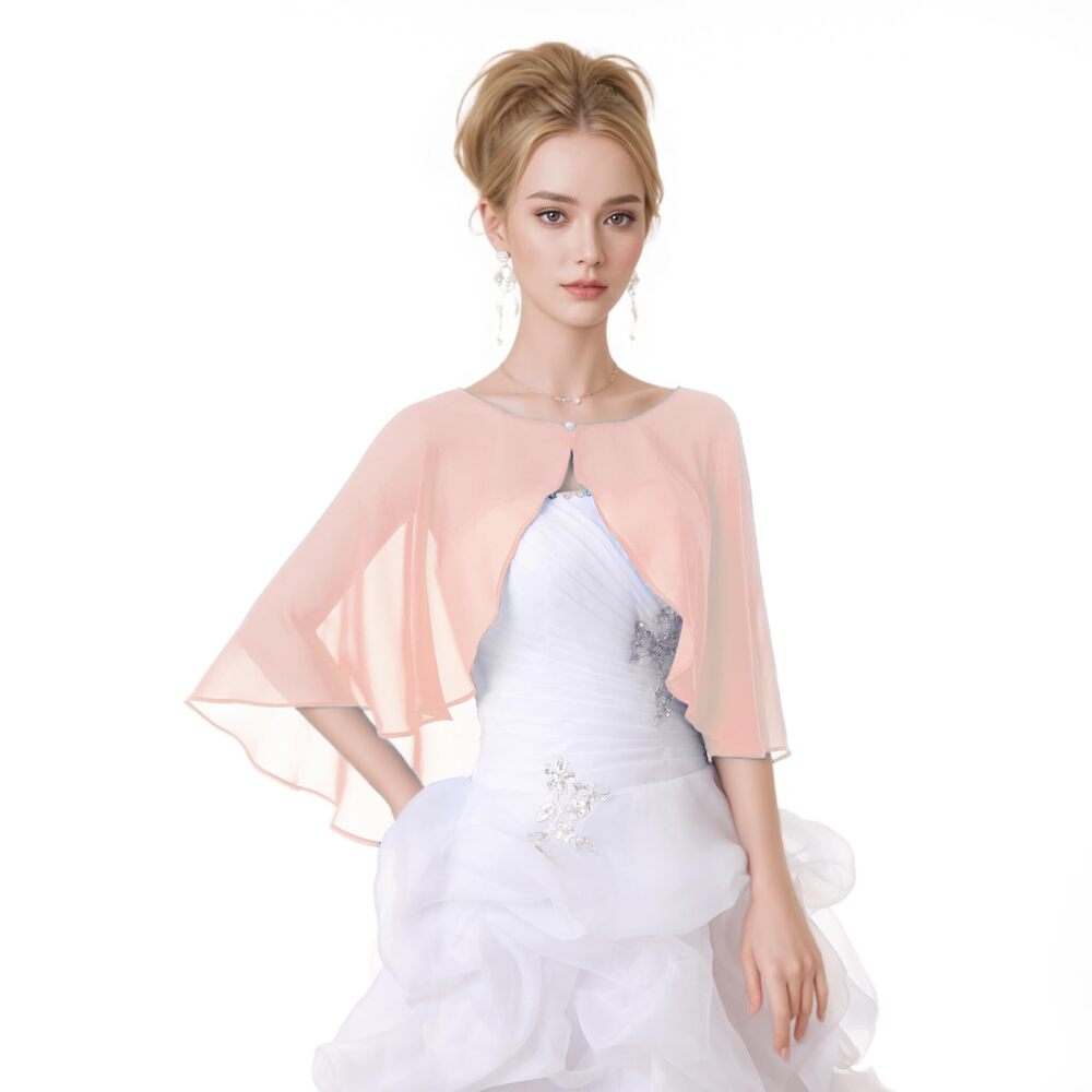 3339 Women's Elegant Chiffon Shawl Wraps Shrug For Evening Dresses Wedding